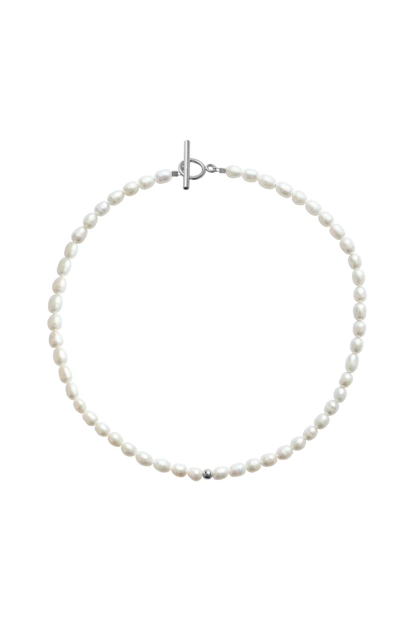 Colier Argint Pearl Bead Oval LisaConcept