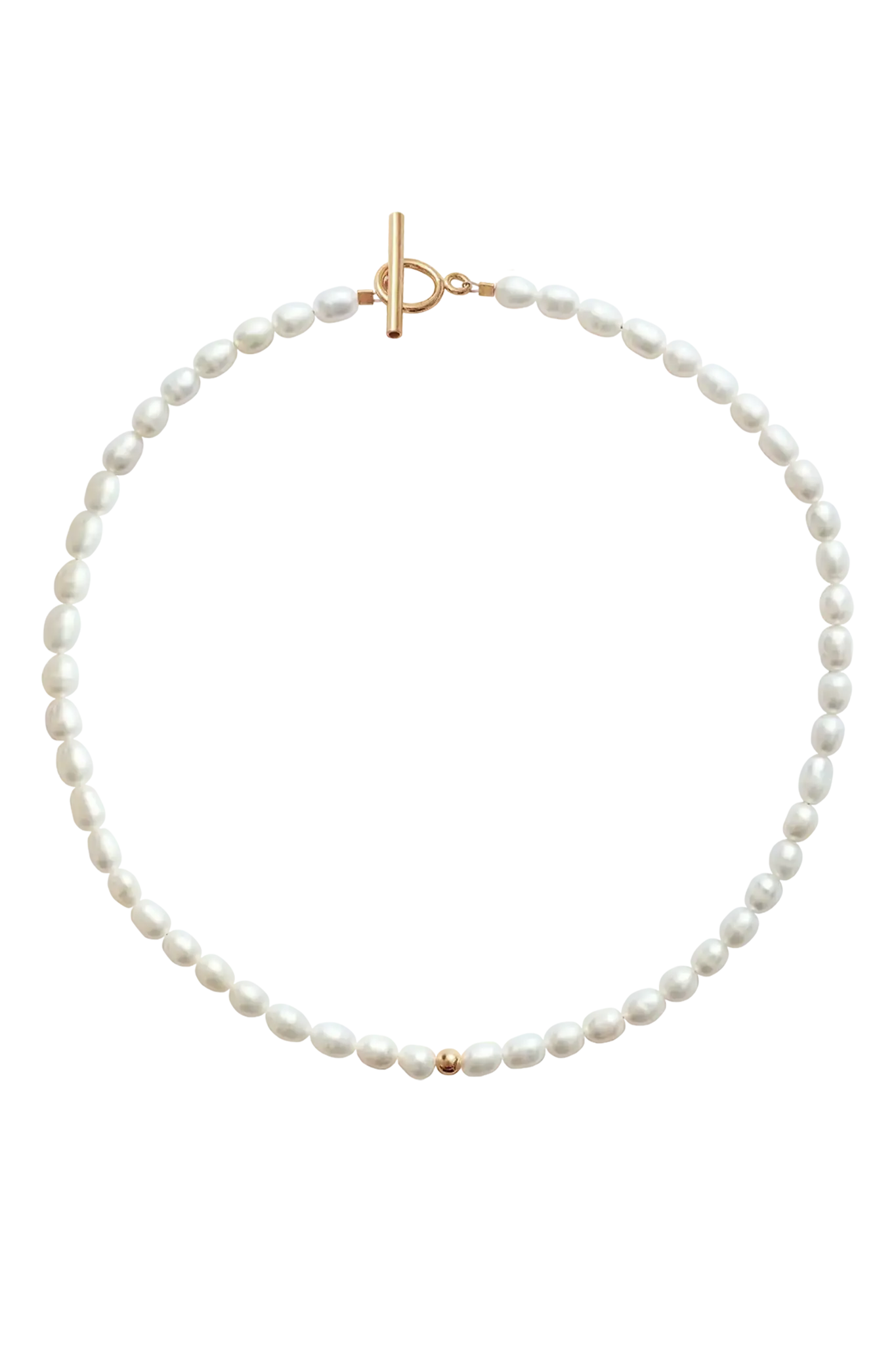 Colier Argint Pearl Bead Oval LisaConcept