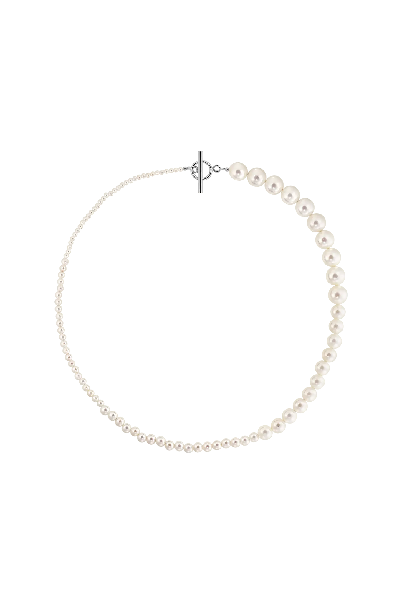 Colier Argint Pearl Gradient V LisaConcept