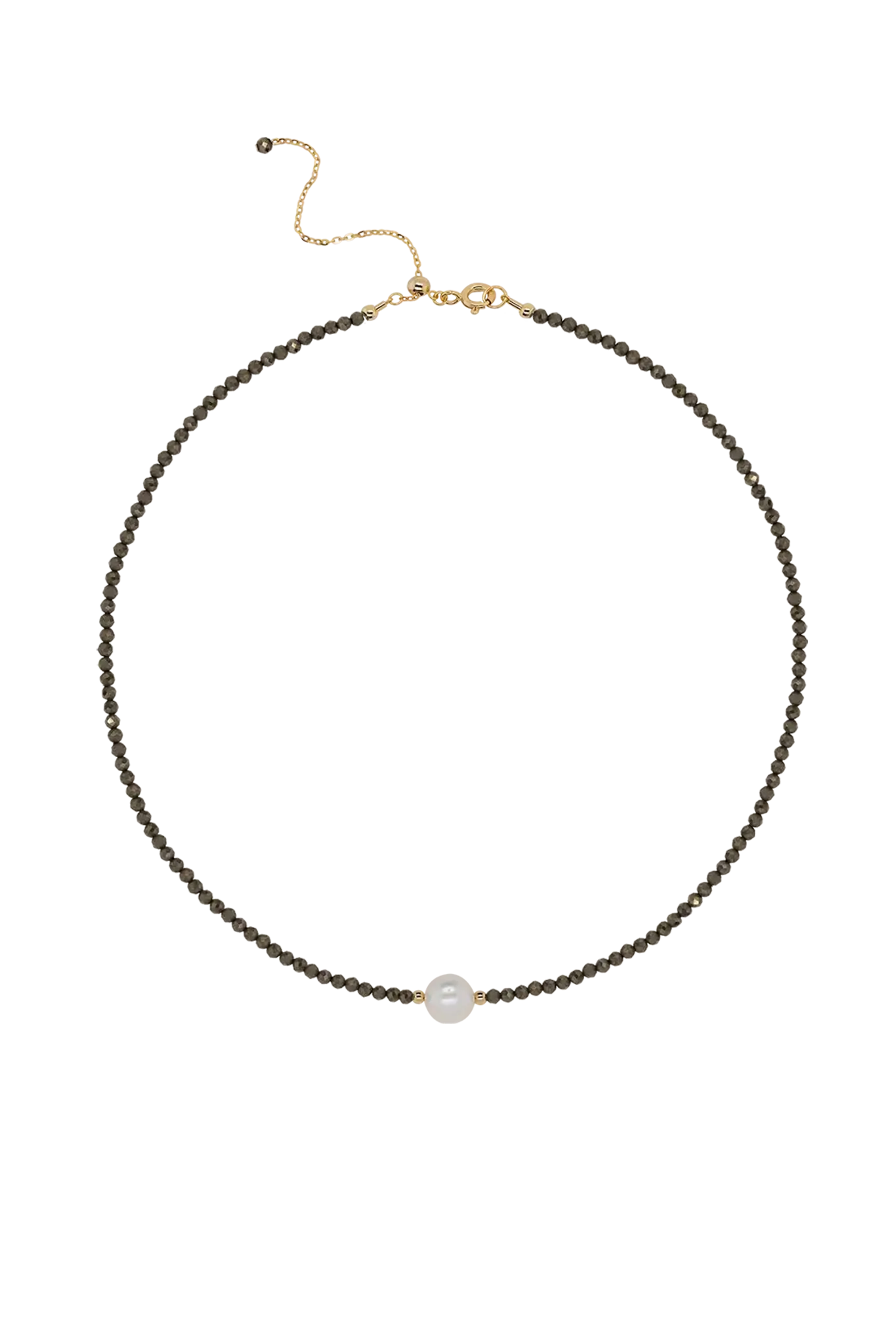 Colier Argint Pyrite&Pearl LisaConcept