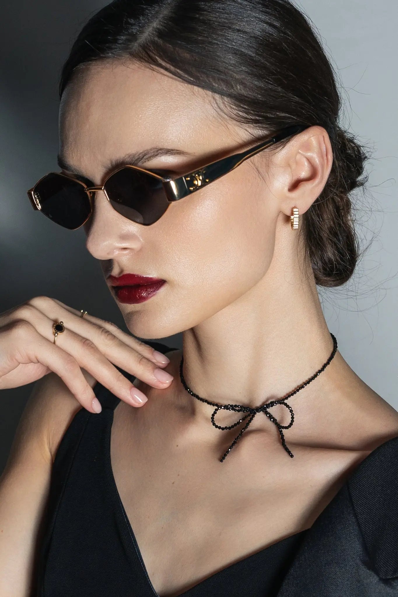 Colier Argint Spinel Bow LisaConcept