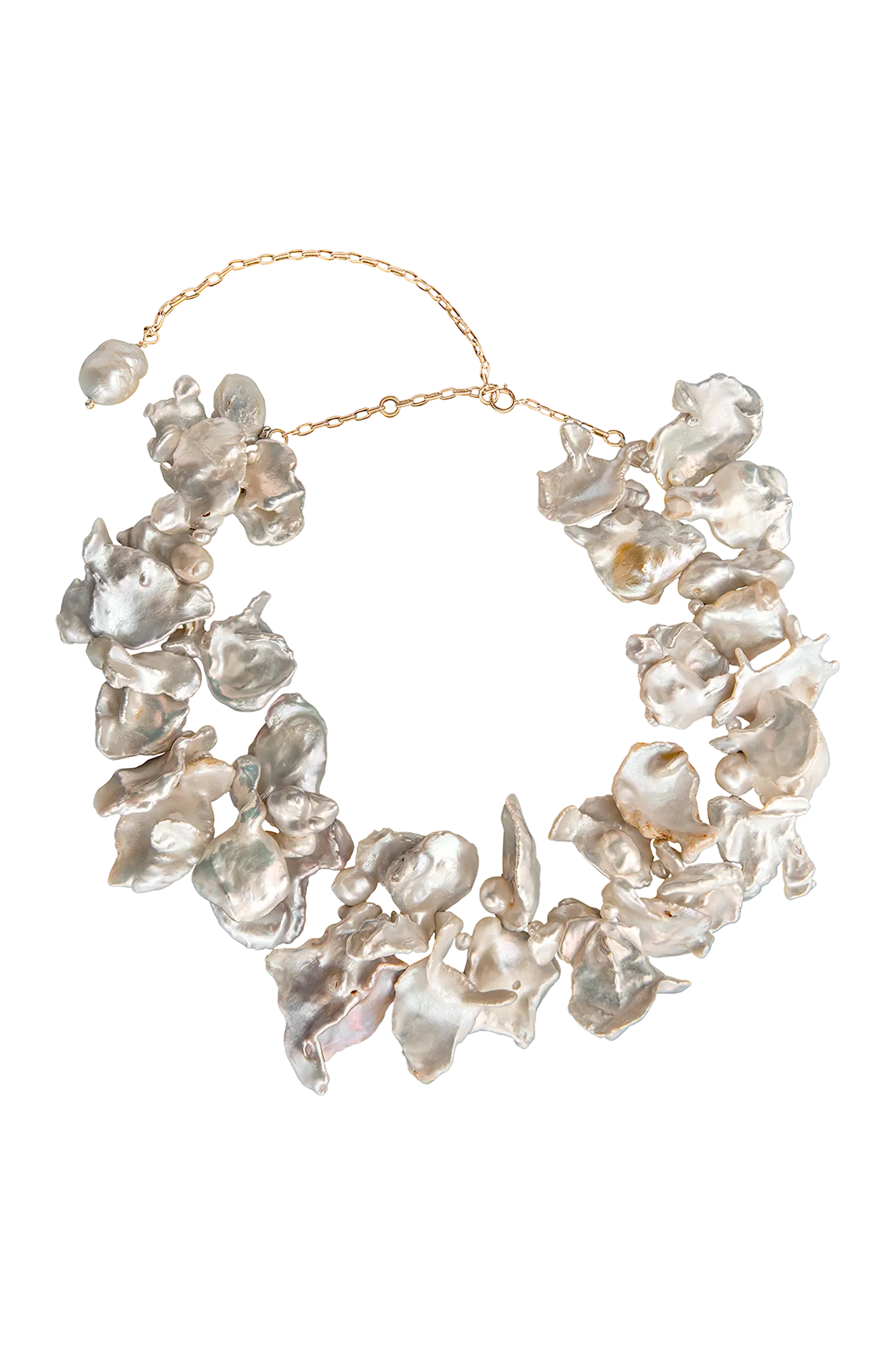 Colier Argint White Keshi Pearls LisaConcept