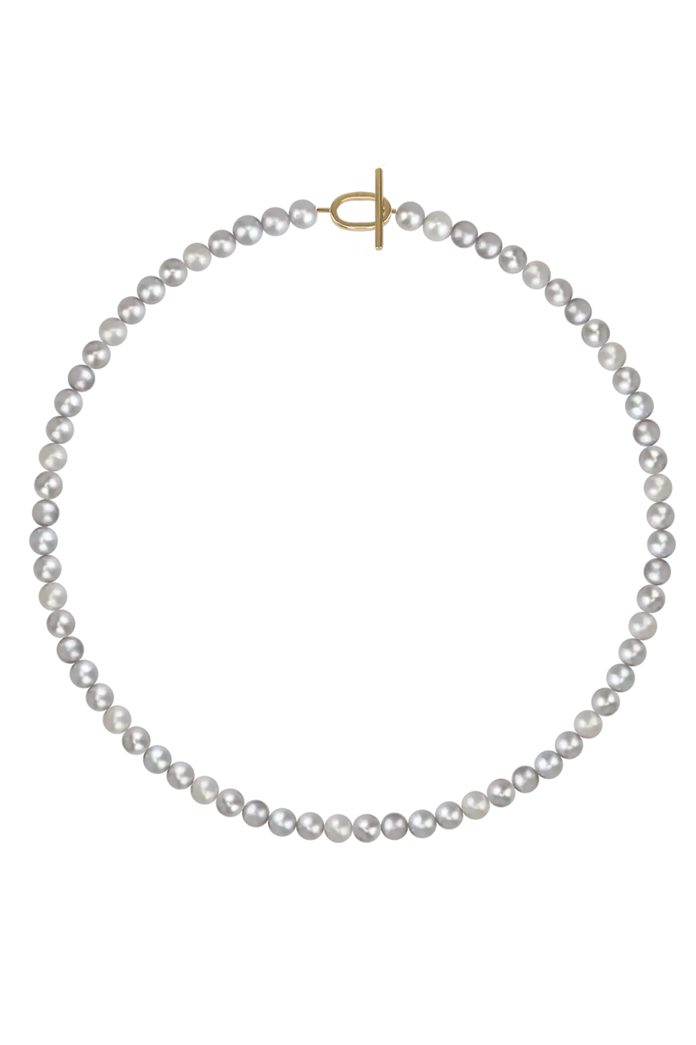 Colier Aur Round Grey Pearls Lisa&Co.