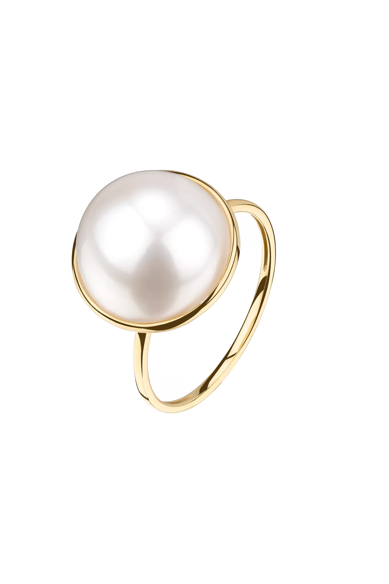 Inel White Pearl Dome Lisa&Co.