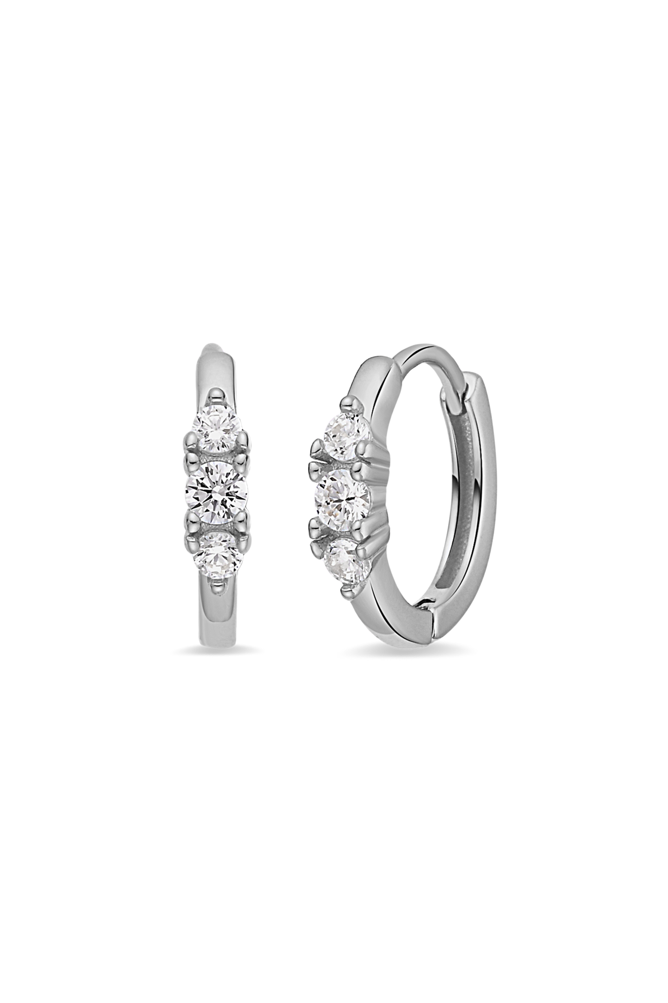 Mini Persephone Silver Hoop Earrings